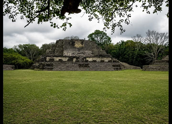 Altun Ha Maya ruins during Altun Ha and Baboon Sanctuary from San Pedro